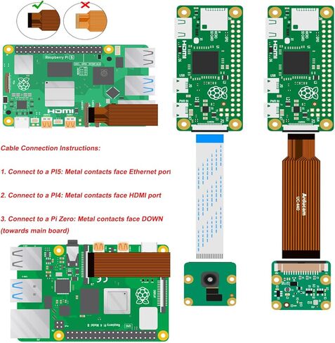 IMX519 Autofocus Raspberry Pi Camera for Pi 5, 4, Zero 2W, 16MP PDAF&CDAF High Resolution Camera Module, Compatible with Raspberry Pi Accessories in Saudi Arabia