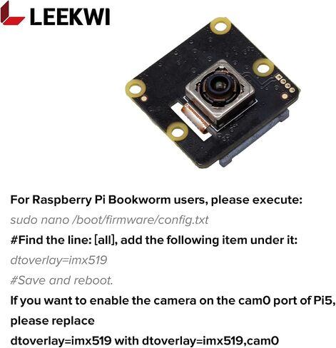 IMX519 Autofocus Raspberry Pi Camera for Pi 5, 4, Zero 2W, 16MP PDAF&CDAF High Resolution Camera Module, Compatible with Raspberry Pi Accessories in Saudi Arabia