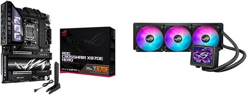 مجموعة من اللوحة الأم ASUS ROG Crosshair X870E Hero AMD AM5 ATX، DDR5، PCIe® 5.0، 5X M.2، Wi-Fi 7 + ASUS ROG RYUJIN III 360 ARGB Extreme AIO CPU Liquid Cooler، AMD & Intel Ready، مضخة Asetek Gen8 V2 in Saudi Arabia