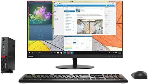 Lenovo ThinkCentre M710q Mini Desktop Computer PC, Core i5-6500T 2.5GHz, 16 GB RAM, 256 GB SSD, Keyboard and Mouse, WiFi, Windows 11 Pro (Renewed) in Saudi Arabia