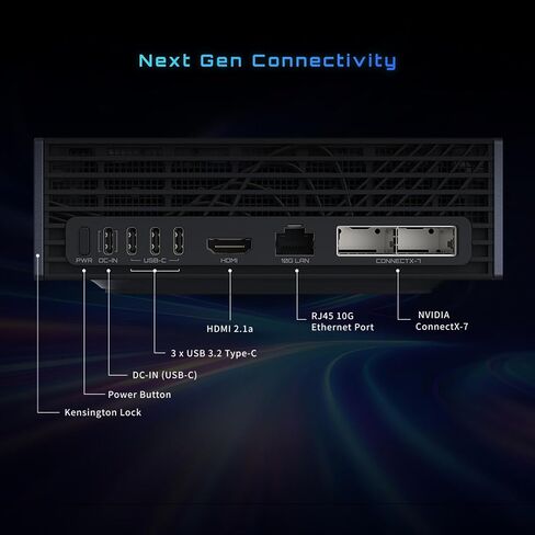 GIGABYTE AI TOP Atom Personal AI Supercomputer, Arm Cortex-X295 + Cortex A725, NVIDIA® Blackwell Architecture, 128GB LPDDR5X, 4TB PCIe 5.0 NVMe SSD, NVIDIA DGX™ OS, Black in Saudi Arabia
