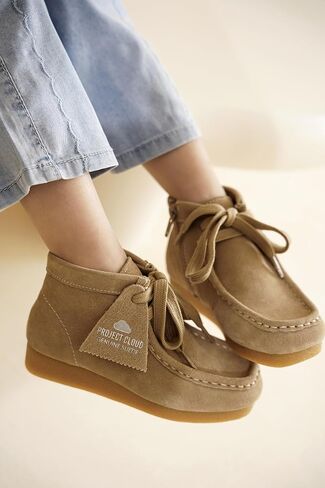 Project Cloud Kids Chukka Boots Genuine Leather Ankle Boots for Boys & Girls - Non-Slip Fall Shoes Girls Boots for Kids with Memory Foam Insole & Gum Rubber Sole Girls Shoes (LILWALLYBOOT) in Saudi Arabia