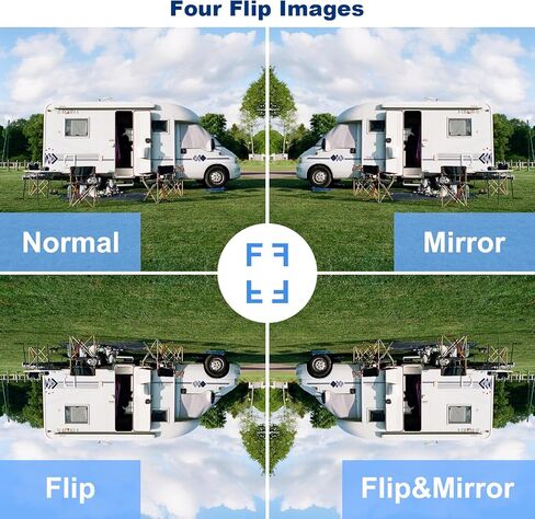 نظام النسخ الاحتياطي RV اللاسلكي ذو 3 كاميرات، كاميرا احتياطية RV لاسلكية مع شاشة HD 7 بوصات للشاحنة، شاشة مقسمة 4 قنوات، تنبيه BSD، نطاق إشارة 984FT، رؤية ليلية بالأشعة تحت الحمراء مقاومة للماء IP69K، خطوط توجيه DIY in Kuwait