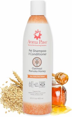 Aroma Paws Dog Shampoo – Cleansing Wash, Conditioning, Moisturizing – Healthy Ingredients – Aromatic Grooming Puppy Shampoo – Tearless Cleaner, Rosemary Tea Tree in Saudi Arabia