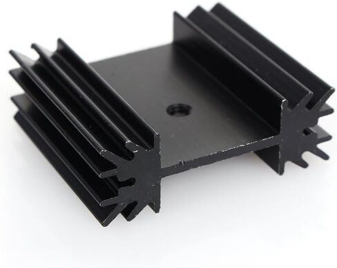 Easycargo To-220 Aluminium Heatsink, TO220 Heat Sink TO-247 Insulator Screws Mounting Kit for Cooling MOSFET SCR Power Voltage Regulator ICS 30mmx34mmx12mm (Anodized Black 5-Pack) in Saudi Arabia
