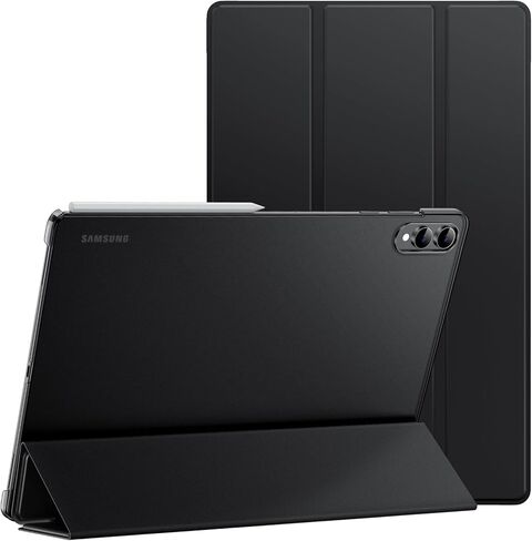JETech Case for Samsung Galaxy Tab S11 Ultra, Translucent Back Tri-Fold Stand Protective Tablet Cover, Support S Pen Pairing, Auto Wake/Sleep (Black) in Kuwait