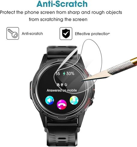 3 Pack For Garmin Vivoactive 6 Screen Protector watch film Screen film, [TPU film] [PET film] [film Friendly] for Garmin Vivoactive6 film TPU soft film in Kuwait