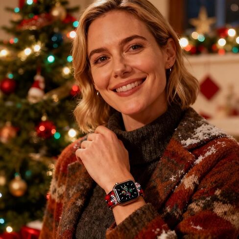YAGEDOVIU Holiday Watch Bands ساعة متوافقة 38 مم 40 مم 41 مم 42 مم للنساء والرجال، سوار معصم بديل من السيليكون الناعم قابل للتعديل لسلسلة SE 8/7/6/5/4/3/2/1 in Kuwait