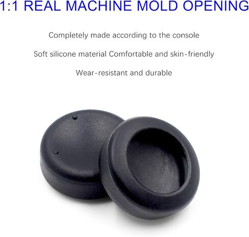 Black Premium Thumb Grips - 8PCS Enhanced Grip Caps for Controllers, Non-Slip Joystick Covers for Switch Pro, PS-5, PS-4, Improve Gaming Precision & Comfort in Saudi Arabia