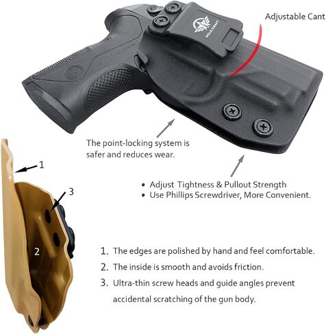 POLE.CRAFT الحافظة IWB Kydex لـ PX4 Storm Compact - داخل حزام الخصر المخفي - Adj. عدم القدرة على الاحتفاظ - زر الغطاء المغناطيسي - عدم التآكل - عدم وجود اهتزاز in Saudi Arabia