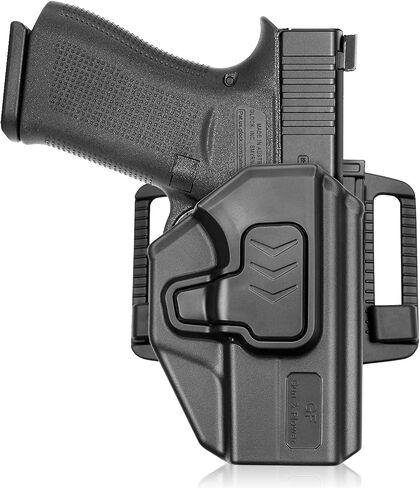 OWB Holster Compatible with Glock 43 / 43X (Fits Standard Models ONLY) – Not Compatible with 43X MOS or Rail Versions, 360 Degrees Adjustable Belt Clip, Fit 1.5''to 2.25''Belt, Level II Retention in Kuwait