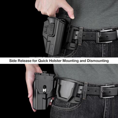 OWB Holster Compatible with Glock 43 / 43X (Fits Standard Models ONLY) – Not Compatible with 43X MOS or Rail Versions, 360 Degrees Adjustable Belt Clip, Fit 1.5''to 2.25''Belt, Level II Retention in Kuwait