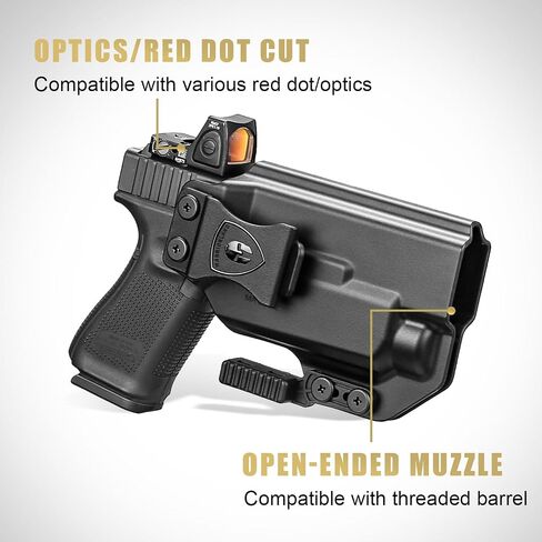 حافظة IWB، مناسبة لإصدار Glock 17/19 Gen3-5 & 19X/ 44/45 & G34 Gen4-5 & MOS مع تركيب WARRIORLAND MA1 أو MA2 فقط، قطع بصري، خيار اليد اليمنى / اليسرى (الحافظة فقط، MA1&MA2 غير متضمنة) in Saudi Arabia