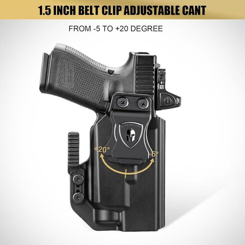 حافظة IWB، مناسبة لإصدار Glock 17/19 Gen3-5 & 19X/ 44/45 & G34 Gen4-5 & MOS مع تركيب WARRIORLAND MA1 أو MA2 فقط، قطع بصري، خيار اليد اليمنى / اليسرى (الحافظة فقط، MA1&MA2 غير متضمنة) in Saudi Arabia
