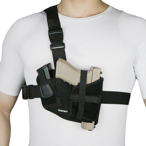 Shoulder Holster – Universal Chest Holster for Pistols, Right-Hand Fit for Men, Fits Glock 19, 1911, Sig P365, M&P Shield, S&W – for Hiking, Hunting, Outdoor Use in Saudi Arabia