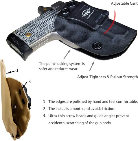 Sig P238 Holster IWB Kydex Holster Custom Fit: Sig Sauer P238 Pistol - Inside Waistband - Adj. Cant Retention - Cover Mag-Button - No Wear - No Jitter in Kuwait