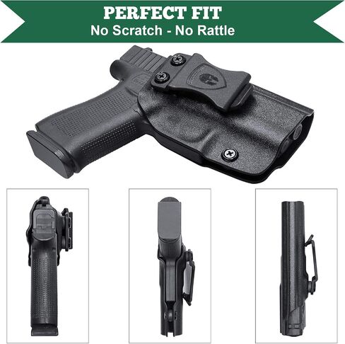 WARRIORLAND IWB Kydex Holster, Select Fit for Glock 43 / 43X or Glock 43X MOS - Inside Waistband Condealed Carry Holster, Adj. Cant & Retention, Right- / Left-Hand & Optic Cut & Claw Options in Saudi Arabia