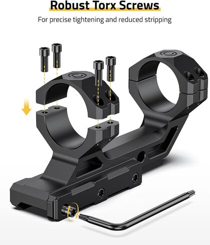 CVLIFE Precision Cantilever Scope Mount - Offset Dual Ring Scope Mount for Picatinny Rails - One Pieces in Saudi Arabia