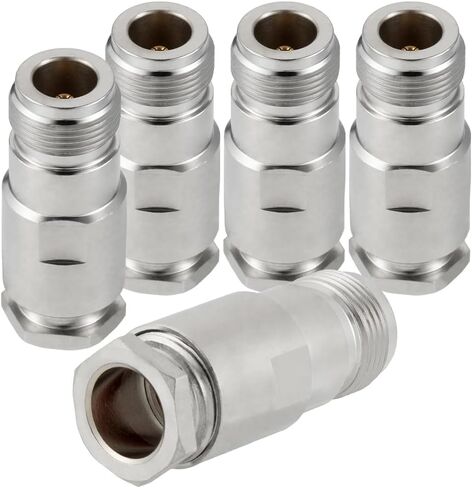 5 PCS N Female Kit Solder RF Connectors 50 ohm N Female Jack RF Coaxial Connector Adapter for RG8 VLMR400 RG213 RF Coax Cable in Saudi Arabia