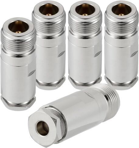 5 PCS N Female Kit Solder RF Connectors 50 ohm N Female Jack RF Coaxial Connector Adapter for RG8 VLMR400 RG213 RF Coax Cable in Saudi Arabia