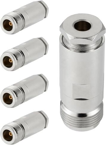 5 PCS N Female Kit Solder RF Connectors 50 ohm N Female Jack RF Coaxial Connector Adapter for RG8 VLMR400 RG213 RF Coax Cable in Saudi Arabia