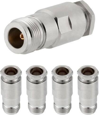 5 PCS N Female Kit Solder RF Connectors 50 ohm N Female Jack RF Coaxial Connector Adapter for RG8 VLMR400 RG213 RF Coax Cable in Saudi Arabia