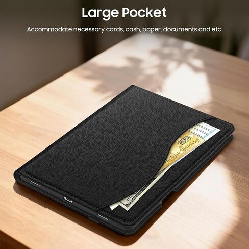Fintie Case for Samsung Galaxy Tab S11 5G 11 Inch 2025 Model (SM-X730/X736B) with S Pen Holder, Multi-Angle Viewing Soft TPU Back Cover with Pocket, Auto Wake/Sleep, Black in Saudi Arabia