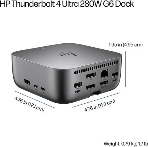 حزمة النسخ المتماثل HP 280W G6 Thunderbolt 4 Ultra Dock Port مع محور DKZ (محطة إرساء Thunderbolt/USB-C العالمية، كابل واحد للشحن ونقل البيانات إلى أي كمبيوتر محمول من العلامة التجارية) AW5M5UT#ABA (5 عبوات) in Saudi Arabia