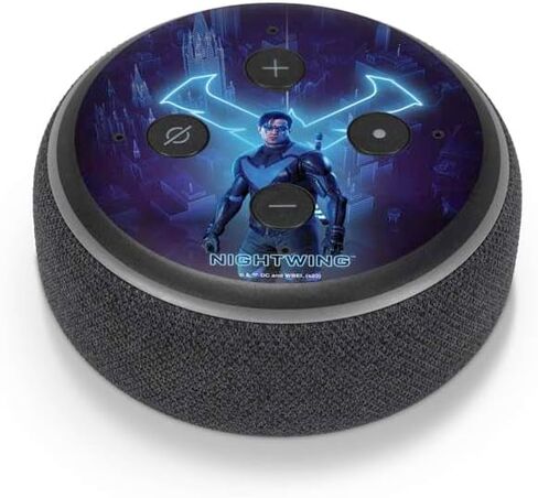 ملصق صوتي من Skinit متوافق مع Amazon Echo Dot 3 - تصميم DC Comics Gotham Knights Nightwing المرخص رسميًا in Saudi Arabia