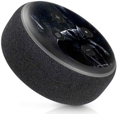 ملصق صوتي من Skinit متوافق مع Amazon Echo Dot 3 - مرخص رسميًا من DC Comics Arkham Origins Batman in Action Pose Design in Saudi Arabia