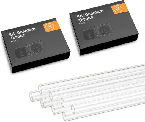 تركيبات ضغط EKWB EK-Quantum Torque HDC-14 (12 حزمة) وحزمة أنابيب صلبة من الأكريليك مقاس 14 مم (500 مم × 8)، تيتانيوم ساتان in Kuwait