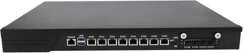 HUNSN 1U Firewall Appliance، OPNsense، Untangle، Sophos، Kerio، VPN، Network Rackmount، I5 7500، RJ10، 8 x I211 LAN، 4 x SFP+ 10GbE X710، 0 RAM، 0 تخزين، Barebone بدون نظام in Kuwait
