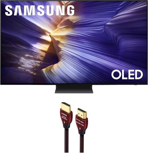 Samsung QN77S90FAFXZA 77 Inch 4K OLED Smart TV with a WireLogic Ruby 8ft Ultra High Speed 4K-8K-10K HDMI Cable (2025) in Saudi Arabia