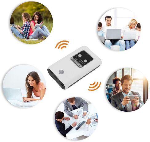مودم USB محمول 4G، نقطة اتصال محمولة غير مقفلة بسرعة 300 ميجا بت في الثانية مع فتحة لبطاقة SIM، جهاز توجيه بطارية طويل الأمد وقابل لإعادة الشحن بقدرة 6000 مللي أمبير في الساعة، ملاحظة: بطاقة SIM غير متضمنة in Saudi Arabia