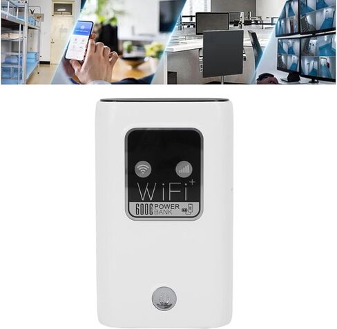 مودم USB محمول 4G، نقطة اتصال محمولة غير مقفلة بسرعة 300 ميجا بت في الثانية مع فتحة لبطاقة SIM، جهاز توجيه بطارية طويل الأمد وقابل لإعادة الشحن بقدرة 6000 مللي أمبير في الساعة، ملاحظة: بطاقة SIM غير متضمنة in Saudi Arabia