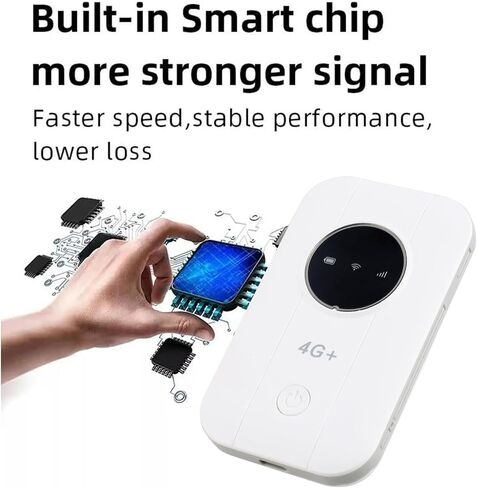 Generic بطاقة راوتر 4G مدمجة، راوتر واي فاي محمول يدعم 10 أجهزة إنترنت غير محدود بسرعة 150 ميجا بت في الثانية للجيب، جهاز نقطة اتصال متنقلة، مودم إنترنت لاسلكي صغير للسفر في السيارة (الولايات المتحدة) in Saudi Arabia