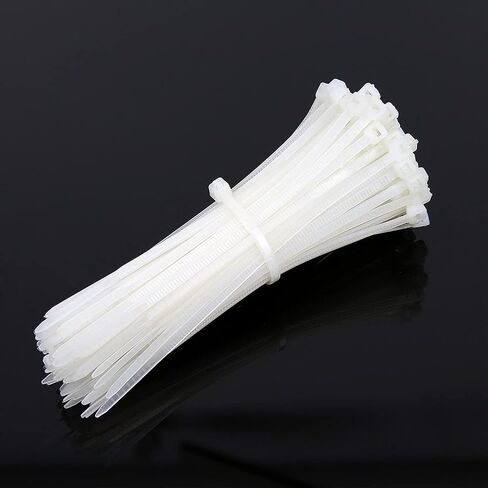 300PCS Self Locking Nylon Cable Ties Plastic Cord Tie Heavy Duty Cables Fastening Rings Loop Organizer,Black 3x150mm in Saudi Arabia