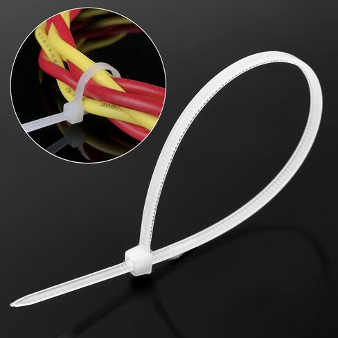 300PCS Self Locking Nylon Cable Ties Plastic Cord Tie Heavy Duty Cables Fastening Rings Loop Organizer,Black 3x150mm in Saudi Arabia