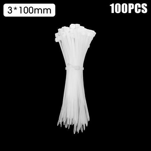300PCS Self Locking Nylon Cable Ties Plastic Cord Tie Heavy Duty Cables Fastening Rings Loop Organizer,Black 3x150mm in Saudi Arabia