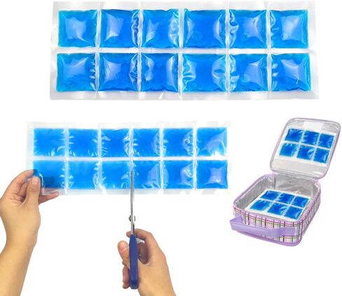 Flexible Ice Sheet 2-Pack - 4.9x13.4 Inch Reusable Freezer Packs for Lunch Box, Cooler, & Bags - Stay Flexible When Frozen, BPA Free, No Leak Gel Ice Packs for Food, Drinks, Work, BBQ, Camping in Saudi Arabia