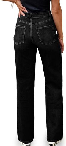Women's High Waisted Wide Leg Jeans Stretchy Straight Leg Bootcut Denim Pants 2025 Trendy in Saudi Arabia