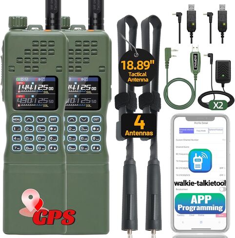 BAOFENG Radio AR-152 PRO Ham Radio Handheld 10W Rechargeable Walkie Talkies Long Range Two Way Radio NOAA Weather Radio with GPS,APP Programming Copy Frequency USB Charging Survival Radio(2 Pack) in Saudi Arabia