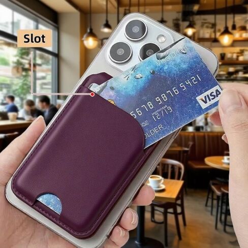 محفظة مغناطيسية لـ Mag-Safe مع حامل قابل للتعديل، حامل 5 بطاقات، حجب RFID، محافظ جلدية مطورة لحمل البطاقات متوافقة مع سلسلة iPhone 17 16 15 14 13 12 in Kuwait