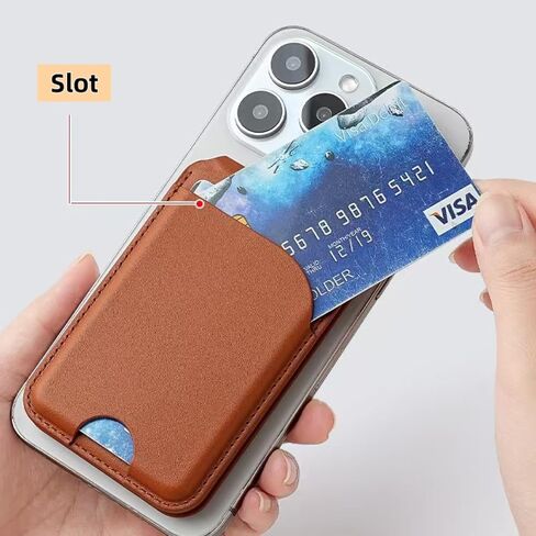 محفظة مغناطيسية لـ Mag-Safe مع حامل قابل للتعديل، حامل 5 بطاقات، حجب RFID، محافظ جلدية مطورة لحمل البطاقات متوافقة مع سلسلة iPhone 17 16 15 14 13 12 in Kuwait
