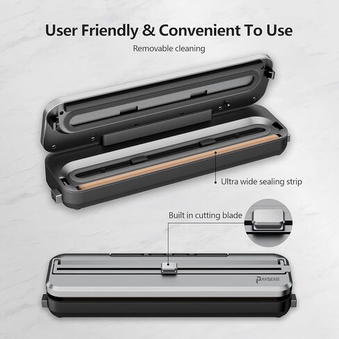 [2025 New] Vacuum Sealer Machine for Food, 4-in-1 Automatic Food Vacuum Sealer for Food Storage with Built-in Cutter & 30 Bags – Airtight Sealing Machine for Meat, Vegetables, Fruits, Snacks in Saudi Arabia