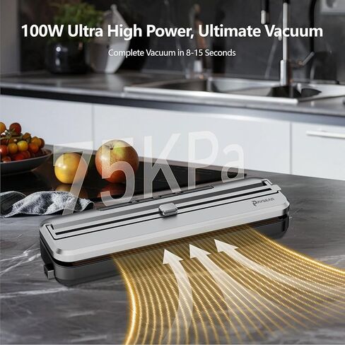 [2025 New] Vacuum Sealer Machine for Food, 4-in-1 Automatic Food Vacuum Sealer for Food Storage with Built-in Cutter & 30 Bags – Airtight Sealing Machine for Meat, Vegetables, Fruits, Snacks in Saudi Arabia