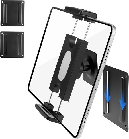 Tablet Wall Mount with 3*Universal Bases，360° Rotating iPad Wall Mount Holder,Compatible with 4.7"-13" iPad Pro Air Mini/Smartphone/eReader/Kindle Fire HD/Galaxy Tab in Saudi Arabia