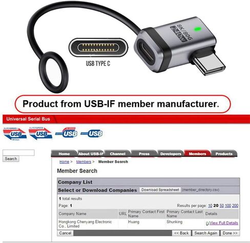 محول NFHK 90 درجة USB5.0 80 جيجابت في الثانية ذكر إلى أنثى محول تمديد بزاوية يسار يمين مع سلسلة مفاتيح حبل 240 وات 16K 8K 5K متوافق مع USB4.0 Thunderbolt3/4/5 in Kuwait