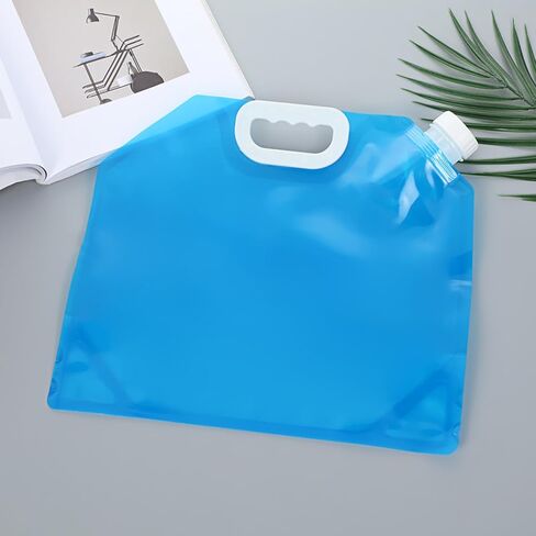 2 Pcs Collapsible Water Containers 5L Each, Portable Water Bag with Cap for Camping, Hiking, Picnic, Outdoor Hydration Use in Saudi Arabia