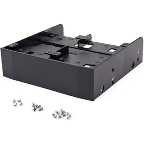 Tyenaza 2.5 3.5 HDD SSD إلى 5.25 Floppy Drive Bay دعامة تثبيت للكمبيوتر باللون الأسود MR8802، لترقية الكمبيوتر الشخصي in Kuwait